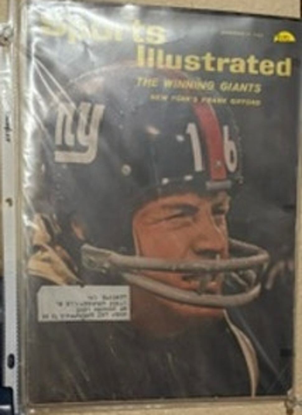 Vintage Sports Illustrated December 17, 1962 Frank Gifford New York Giants